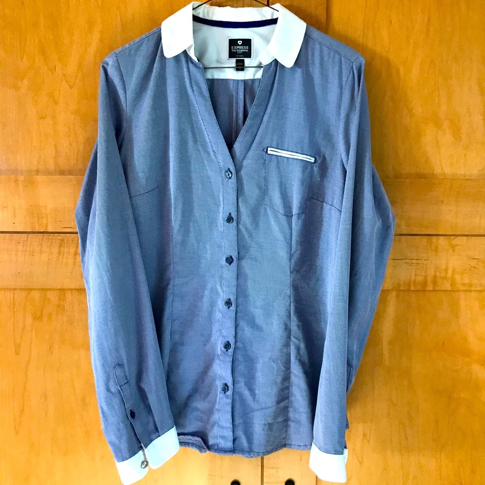 Express Pinstripe Shirt Size M